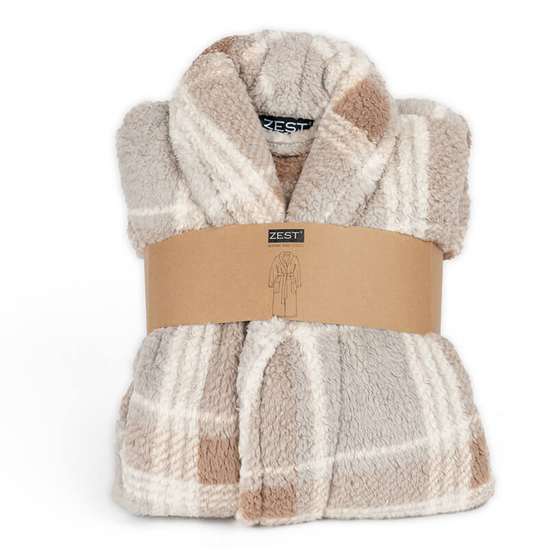 Badjas Sherpa Recycled Ruit Zand Badjas Sherpa Recycled Ruit Zand