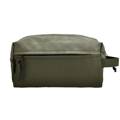 Toilettas Suede PU Groen 8755grn Suede PU Toilettas Groen