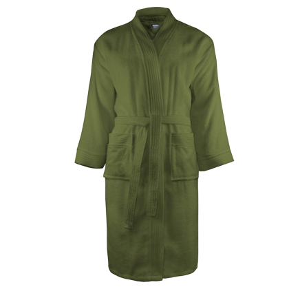 Badjas Badstof Katoen Olive Green