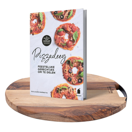Borrelplank & Boek Pizzadeeg Borrelplank + boek pizzadeeg
