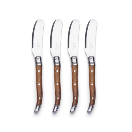 Botermessen Set van 4 Olijfhout