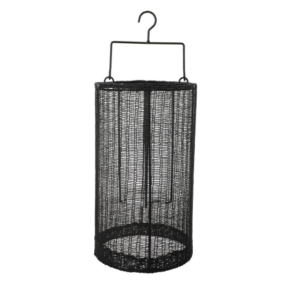 Geweven Lantaarn Indy Large Zwart - JENS Living JENS Living Geweven Lantaarn Indy Large Zwart 25174