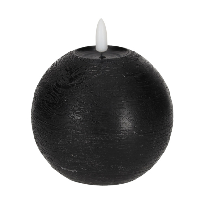 Rustieke LED Kaars Rond Zwart - JENS Living JENS Living Rustieke LED Kaars Rond Zwart 25713