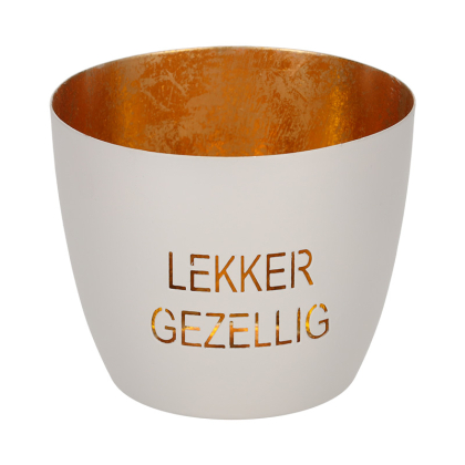 Theelichthouder Lekker Gezellig - JENS Living JENS Living Theelichthouder Lekker Gezellig 25926