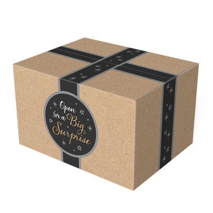 Kerstpakketdoos Big Suprise Kraft achterzijde