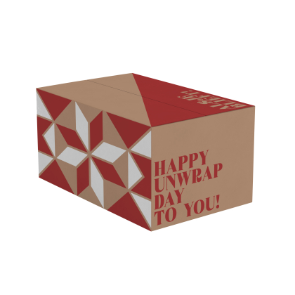 Kerstpakketdoos kadoosje rood