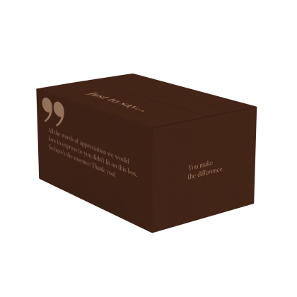 Kerstpakketdoos quote kraft bruin