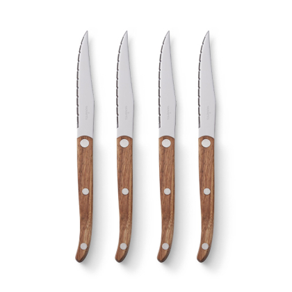 Steakmessen Set van 4 Acaciahout