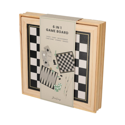 Houten 6-in-1 Spel - JENS Living jens living houten 6 in 1 spel 13136