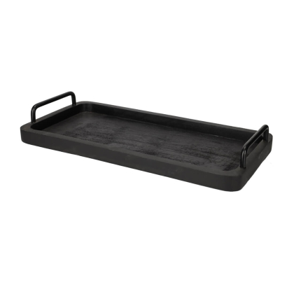 Houten Dienblad Kelby Zwart - JENS Living jens living houten dienblad kelby zwart 25666