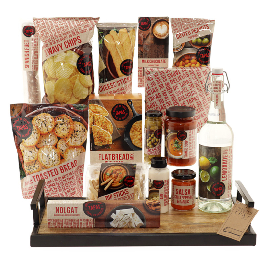 Delicias De Tapas Dienblad hout metaal 46x26cm