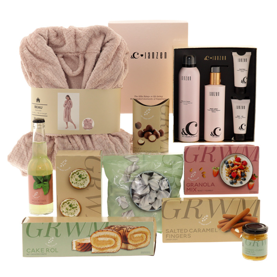 GRWM Badjas Janzen Gift Set Roze
