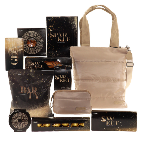 Glow Shopper make up tasje champagne