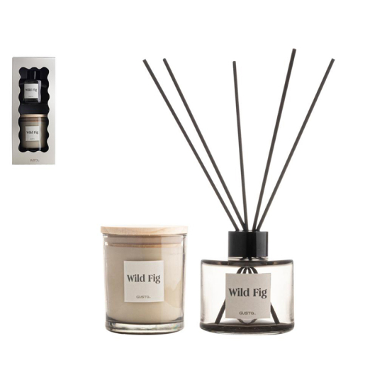 Gusta giftset kaars en diffuser wilde vijg