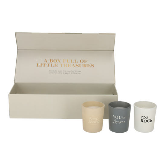 JENS Living Complimenten Kaarsen Soft Vibes set van 3 25898