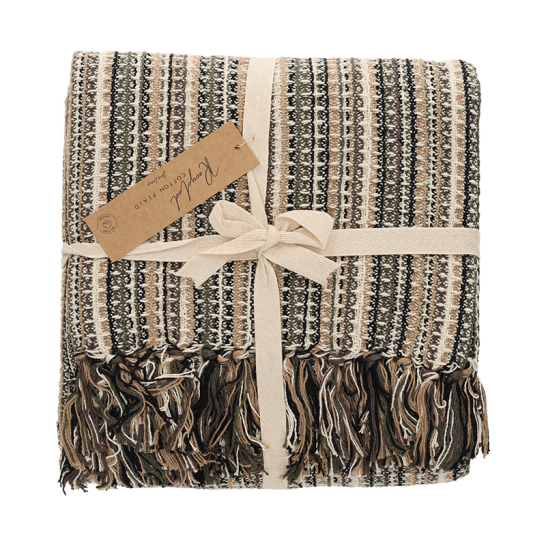 Recycled Cotton Plaid Loek Naturel - Jens Living JENS Living Recycled Cotton Plaid Loek Naturel 25855