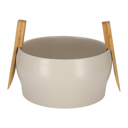 JENS Living Saladeschaal Met Bestek Steengrijs 25756