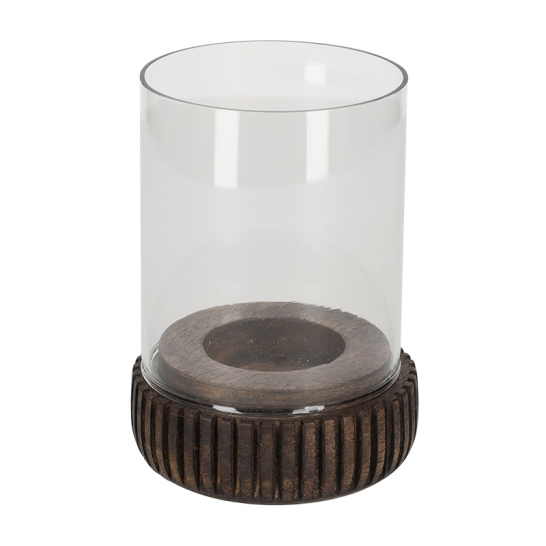 Theelichthouder Rib Bruin - Jens Living JENS Living Theelichthouder Rib Bruin 25888