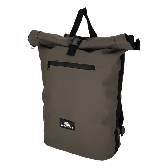 Dull PU Fiets Rugtas Taupe - Krossland KROSSLAND Dull PU Fiets Rugtas Taupe 96005