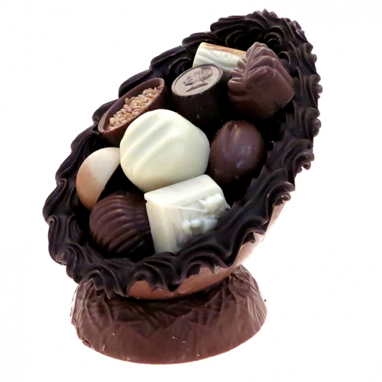 Luxe Paasei op Chocolade Nest met Pure Rand 500gr 6PT017