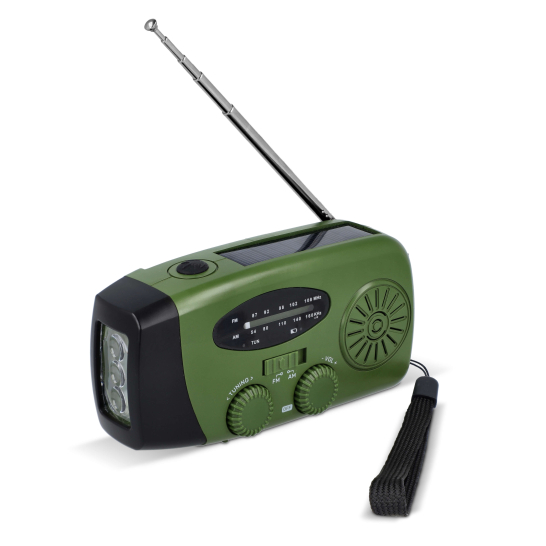 Noodradio zaklamp powerbank in1 groen