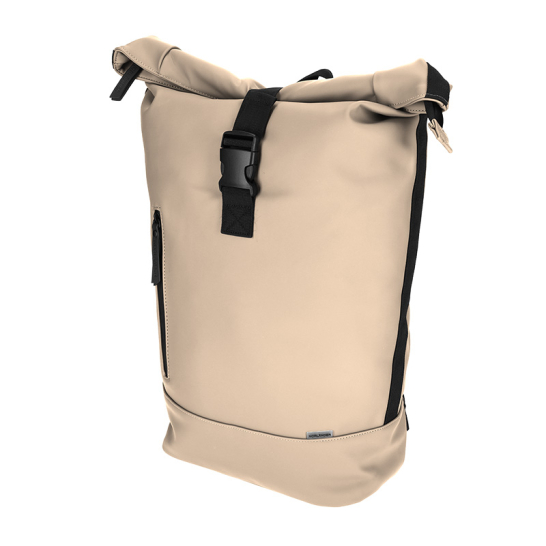 Dull PU Rol Rugtas Eco Lining Taupe - Norländer Norlander Dull PU Rol Rugtas Eco Lining Taupe 29044