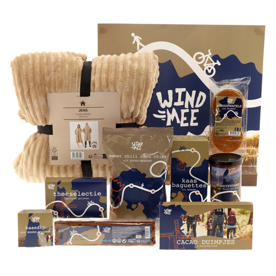 Wind Mee Hoodie Deken met rits