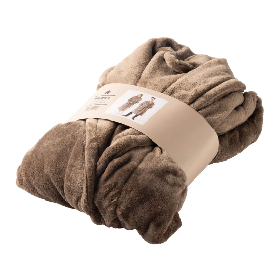 Badjas Harper Shitake Bruin - Hotelkwaliteit badjas harper shitake