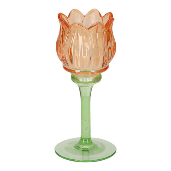 jens living theelichthouder tulp oranje large 25447