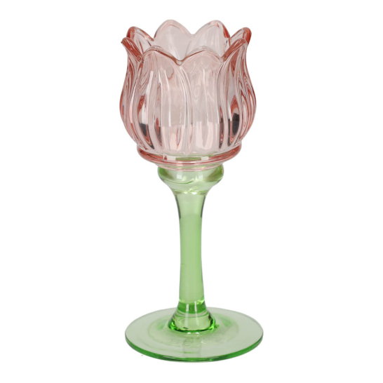 jens living theelichthouder tulp roze large 25446