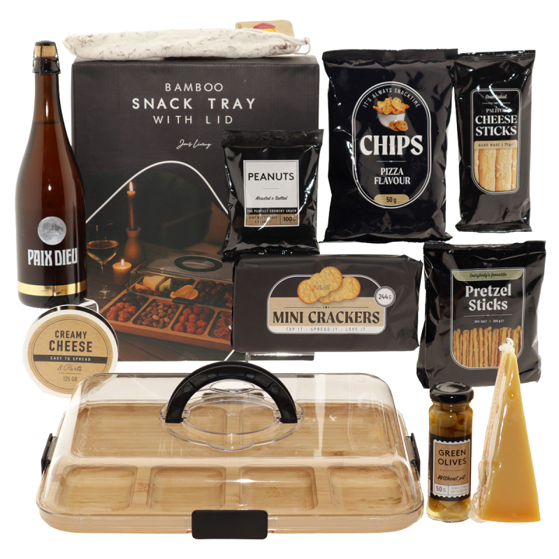 Bamboe Snack Tray Met Deksel - Unbranded Unbranded Bamboe Snack Tray Met Deksel