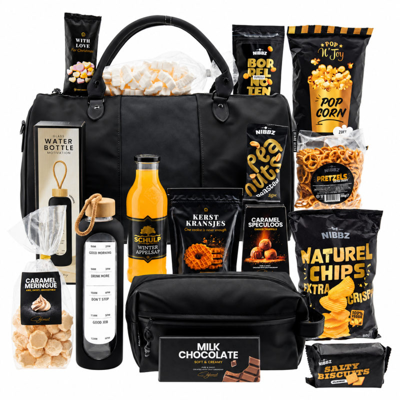 Weekendtas & Toilettas & Waterfles - Black Collection Weekendtas Zwart Black Collection