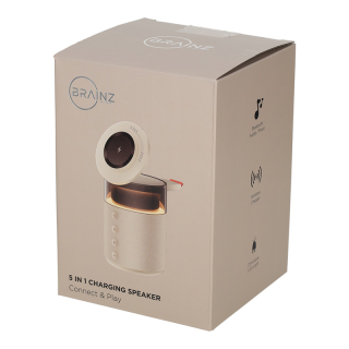 BRAINZ 5 in 1 Charging Speaker Taupe 38563 6