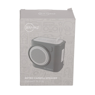 BRAINZ Retro Camera Speaker Grijs 38681 5