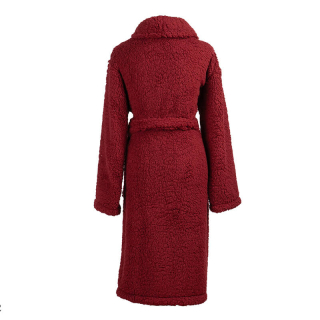 Badjas Sherpa Recycled Bordeaux achterkant Badjas Sherpa Recycled Bordeaux achterkant