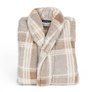 Badjas Sherpa Recycled Ruit Zand 1 Badjas Sherpa Recycled Ruit Zand 1