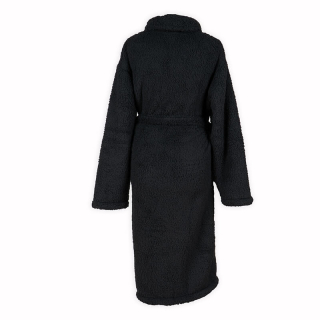 Badjas Sherpa Recycled Zwart achterkant