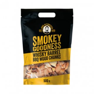 Bbq woodchips whiskey barrel zak 350 gram