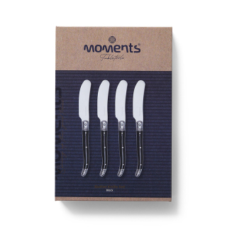Botermessen Set van 4 Zwart 2 Botermessen Set van 4 Zwart 2