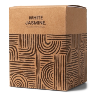 Duurzame geurkaars van sojawas White Jasmine Kraft 24834 1
