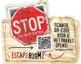 Escape Room QR online spel sticker
