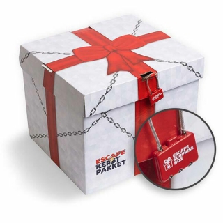 Escape Room kerstpakket geschenkdoos met spel