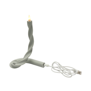 Flexibele LED Kaars Steengrijs USB oplaadbaar 25059