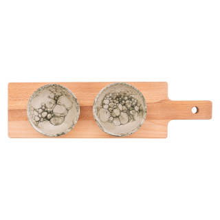 Geschenkset plank 2 schaaltjes Groen 1