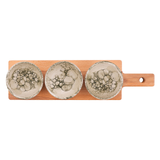 Geschenkset plank 3 schaaltjes Groen 1