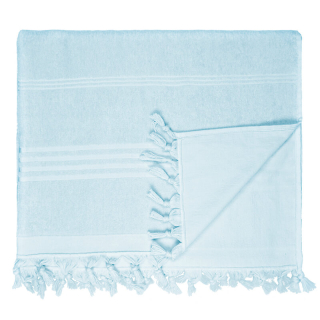 Hamamdoek met badstof LightBlue