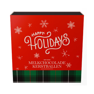 Happy Holidays Kerstballen giftbox RFA ROOD 10060