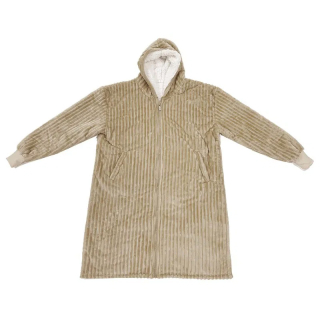 Hoodie Deken JENS Ribstof met rits