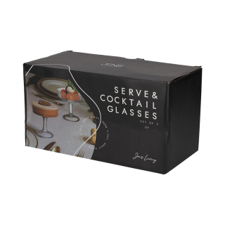 JENS Living Cocktailglazen Ribbel set van 2 24298 2