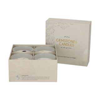 JENS Living Edelsteen Geurkaarsen Zand set van 4 25900 1